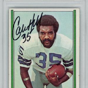 Calvin Hill Autographed/Signed 1974 Topps #95 Trading Card PSA Slab 43729 Clearance Wiki