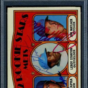 Capra Stanton Matlack PSA DNA Coa Signed 1972 Topps Rookie Stars Autograph Clearance Classic