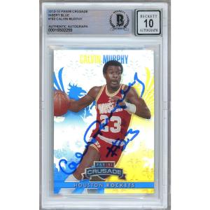 Calvin Murphy Houston Rockets Signed 2013 Crusade Blue Card BGS Auto 10 Graded Slab Buy Cheap Pay With Visa
