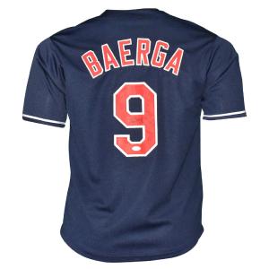 Carlos Baerga Signed Cleveland Blue Baseball Jersey (JSA) Marketable