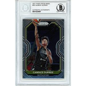 Candice Dupree Signed Seattle Storm 2021 Panini Prizm WNBA Basketball Card Beckett Slab Outlet Footlocker Finishline