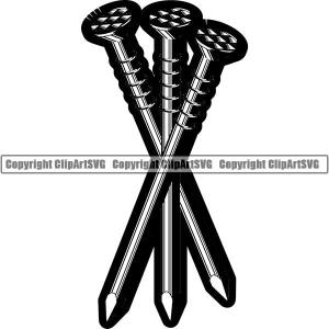 Construction Building Repair Service Nails ClipArt SVG With Paypal For Sale