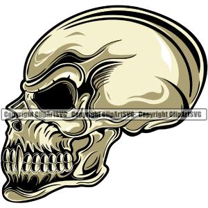 Color Head Vector Skeleton Bone Tribal Element Scary Evil Skull Skeleton Horror Clipart SVG Free Shipping Fashion Style