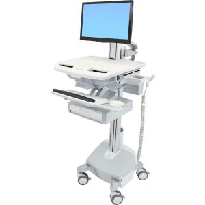 Ergotron StyleView Electric Lift Cart with Pivot, LiFe Powered, 1 Drawer (1x1) SV44-2312-1 For Sale Official Site