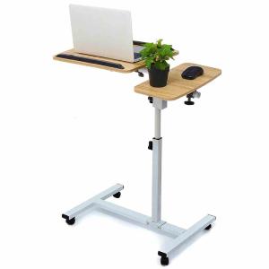 Adjustable Overbed Bedside tray tables with Wheels - overbed rolling table for Hospital and Home Use Cheapest Pice Online