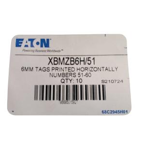 (Pack Of 10) Eaton - Cutler Hammer - XBMZB6H/51 6MM Tags Printed Horizontally Numbers 51-60 For Sale Cheap Pice From China
