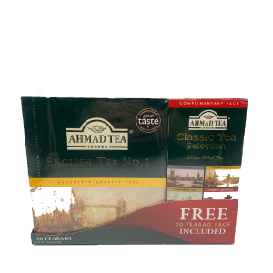 Ahmad Tea - English Tea NO.1 (100tb)   Class Tea Selection (20Tb) Complimentary Pack (Case of 12) Clearance Huge Surprise