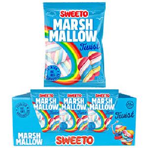 Sweeto - Marshmallow Halal Twist 140g (Case of 24) Cheap Sale Low Cost