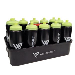 Hit Sport Water Bottles | 12 Pack with Carrier (Black) Cheap Low Pice
