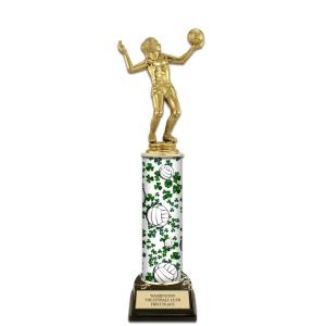 12" Custom Column Trophy with Black Base Discount Best Pices