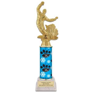 11" Custom Column Trophy with White Base Cheap Supply