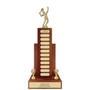 16" Perpetual Solid Walnut Award Trophy Genuine Online
