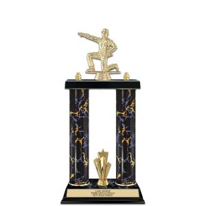 15" Black Faux Marble Award Trophy With Trim For Sale Top Quality