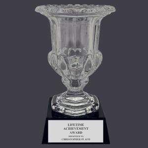 12" Custom Engraved Tulip Optical Crystal Trophy With Attached Base Buy Cheap 2025 New