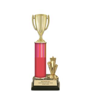 12" Custom Column Trophy with Trim and Black Base Clearance Pices