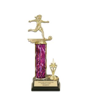 12" Custom Black Base Award Trophy With Trim Sale Low Pice Fee Shipping