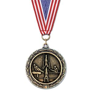 2-1/4" Custom LX Award Medal With Grosgrain Neck Ribbon Exclusive Online