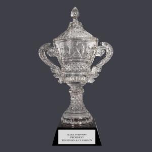 14" Custom Engraved Devon Optical Trophy With Attached Base Sale High Quality