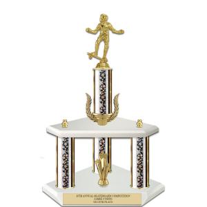 15" White Finished Award Trophy With Wreath And Trim Outlet Cheap