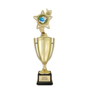 14" Custom Loving Cup Award Trophy With Square Base & Insert Top Stockist Online