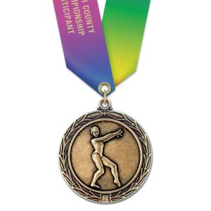 2-1/4" Custom LX Award Medal With Specialty Satin Neck Ribbon Free Shipping Fashion Style