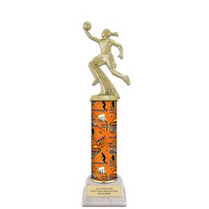 12" Custom White Base Award Trophy Discount Professional