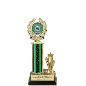 11" Black Base Award Trophy With Insert Top & Trim For Cheap Pice