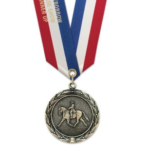 1-3/4" Custom HBX Award Medal With Specialty Satin Neck Ribbon Cheap Pice Low Shipping Fee