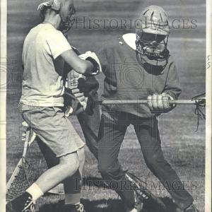 1953 Press Photo Lacrosse Practice Session Action Sale Manchester Great Sale
