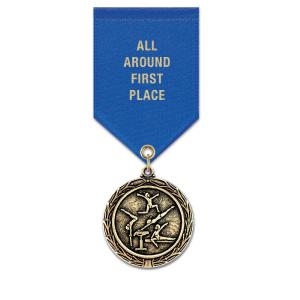 1-1/2" Medal MX Award Medal With Satin Drape Ribbon Shop For Cheap Pice