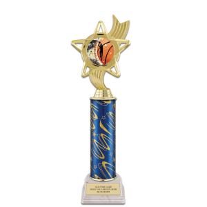 12" Custom White Base Award Trophy With Insert Top Cheap Best Place