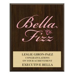 12" x 15" Custom Full Color Walnut Plaque With Engraved Plate Free Shipping 100% Original