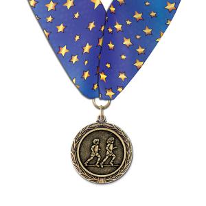 1-1/2 Custom MX Award Medal With Millennium Neck Ribbon New Styles For Sale
