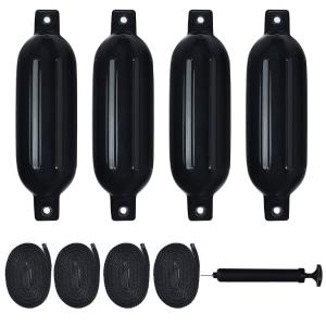 4 Pack Marine Boat Fender, Ribbed Inflatable Marine Bumper Footaction Online