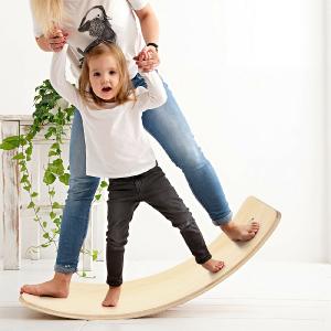 - Wooden Wobble Balance Board Kids with Felt Layer-Natural Shipping Outlet Store Online
