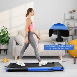 2.25HP 21APP- 2.25HP 2 in 1 Folding Treadmill with APP Speaker Remote Control-Navy Best