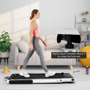 2.25HP  APP- 2.25HP 2 in 1 Folding Treadmill with APP Speaker Remote Control-White Get Authentic Sale Online