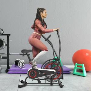 - Upright Air Bike Fan Exercise Bike with Display Unlimite Resistance and Adjustable Seat-Black Free Shipping Clearance