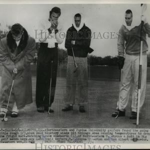 1954 Press Photo NW and Purdue U golfers L Woodworth, W Etherton, D Albert Cheap Sale Really
