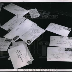 1955 Press Photo Letters for Boston Red Sox player Ted Williams Erstwhile Clearance Low Shipping