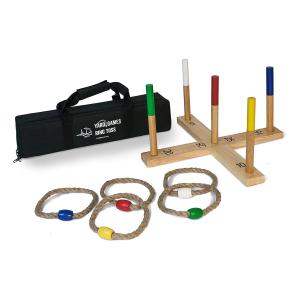YardGames Portable Outdoor Playground Wooden Ring Toss Game with Carrying Case Nicekicks Online