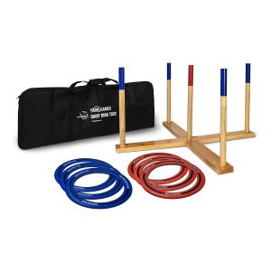 YardGames Outdoor Giant Wooden Ring Toss Lawn Game w/ Soft Touch Throwing Rings Clearance Huge Surprise