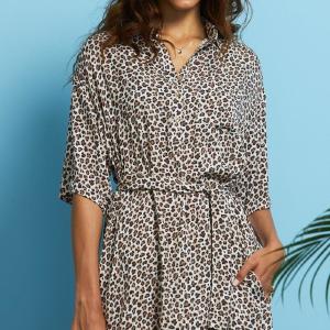 Abitino mare donna viscosa manica 3/4 Noidinotte Camicione maculato LA2568AB Cheap For Nice
