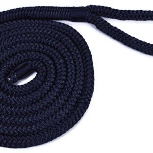 3/8" Black Fender Line For Boats - Double Braided Nylon 6 Feet Marine Rope - 2 Pack Discount Pay With Visa