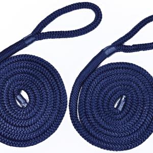 3/8" Navy Fender Line For Boats - Double Braided Nylon 6 Feet Marine Rope - 2 Pack View Cheap Pice