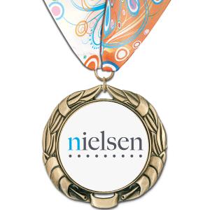2-3/4 Custom XBX Award Medal With Custom Millennium Neck Ribbon Buy Cheap Authentic