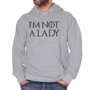 Felpa cappuccio CUC I'M Not A Lady | Arya Stark Quote | Game Trono Di Spade Serie Tv Ottava Stagione - FILM Outlet Amazon