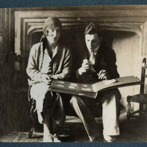 'Va and Billy looking at his photographs' Greetings Card Newest Online