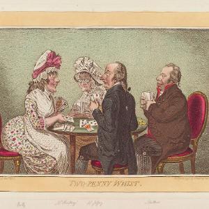 'Two-penny whist' Greetings Card Get Authentic Cheap Pice