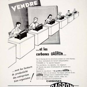 1953 Ad Dagron Typewriter Ink Ribbon Glue Carbon Paper Office Supplies VEN8 Cheapest Pice Cheap Online